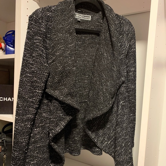 Tweed Shawl Collar Sweater Sz M - Picture 4 of 8